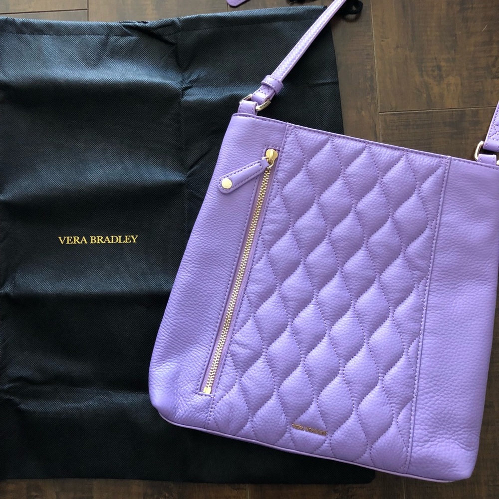 Vera Bradley Genuine Leather Quilted Molly Bag